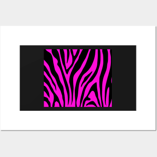 Pink Zebra Print Posters and Art